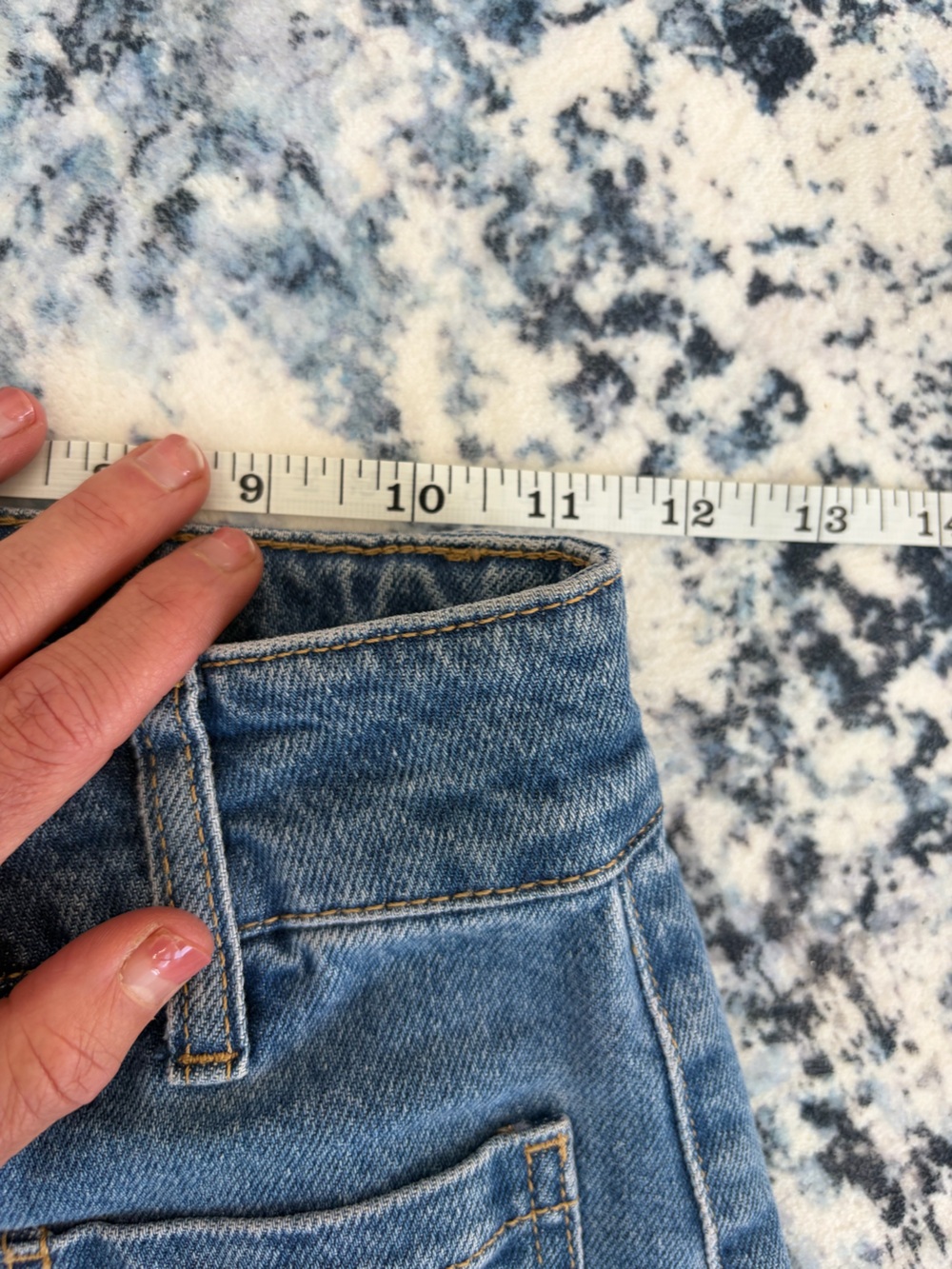 H&M High Rise Wide Leg Crop Jeans Patch Pocket Light Wash Size 0 EUR 32 - Picture 7 of 7